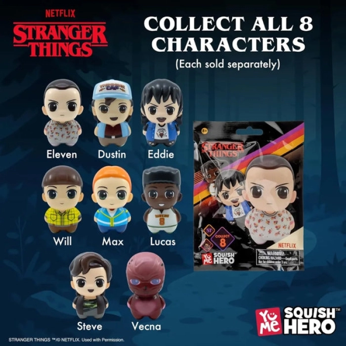 stranger things - squish hero blind bag - 1 personaggio assortito