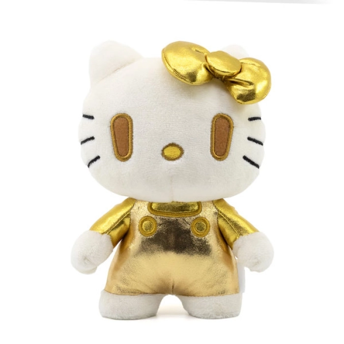 hello kitty and friends - dznr 50th anniversary edition - golden hello kitty 17cm