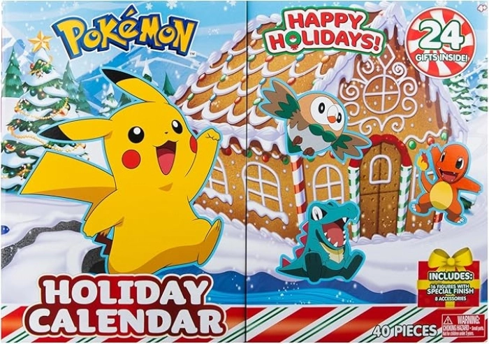 pokemon - calendario dell'avvento 40 pezzi