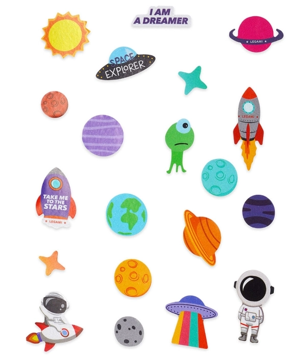 ride with style - reflective bicycle stickers - space