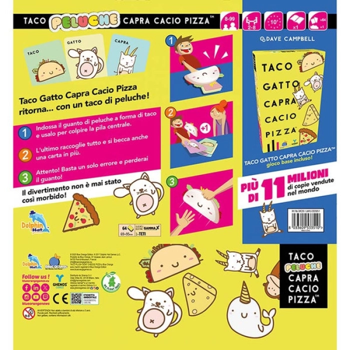 taco peluche capra cacio pizza