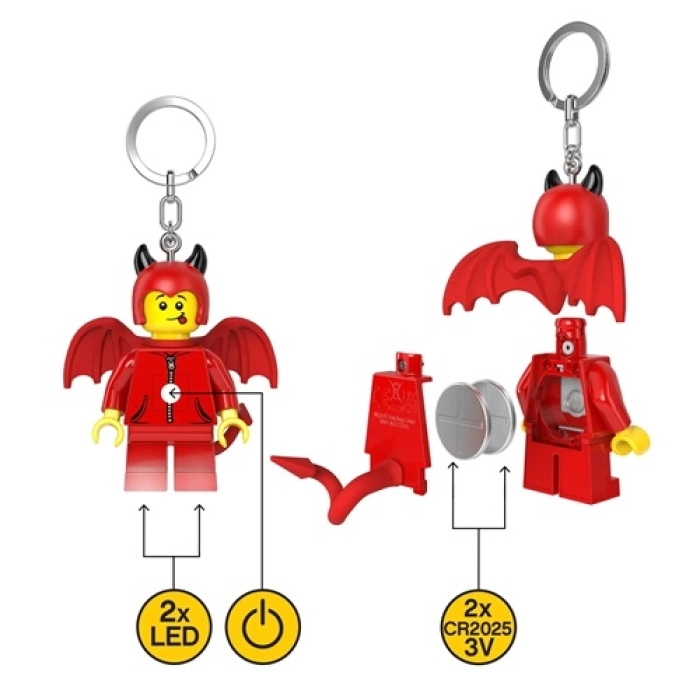 devil - portachiavi con torcia led