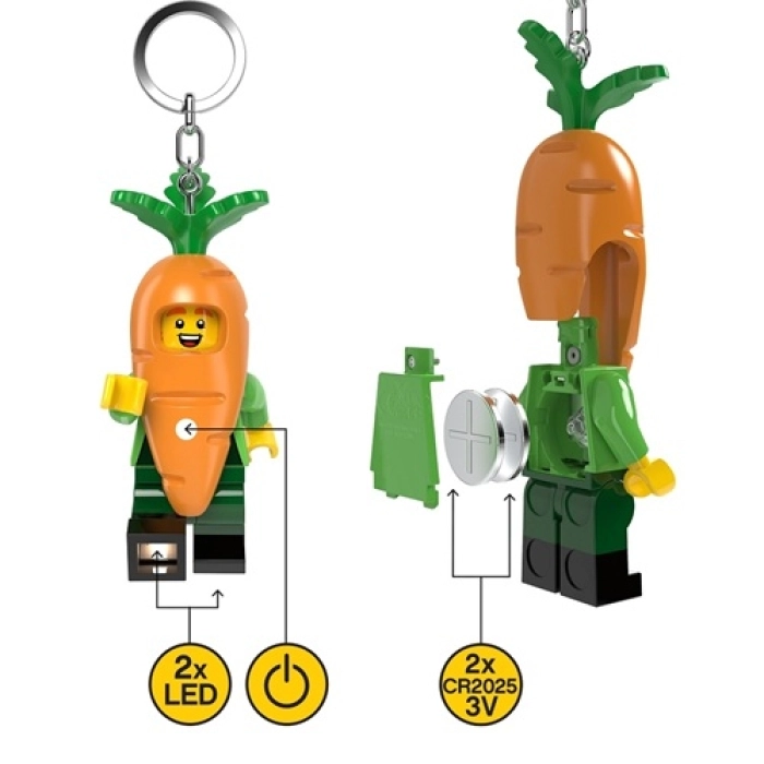 carota - portachiavi con torcia led
