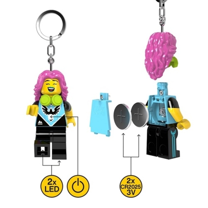 gamer girl - portachiavi con torcia led