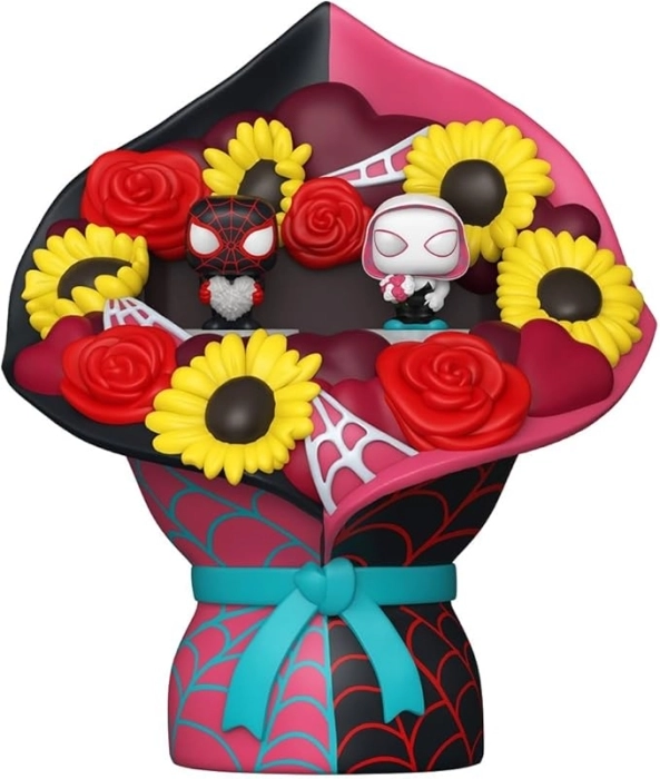 marvel - miles morales & ghost spider - funko pop! bitty bouquet