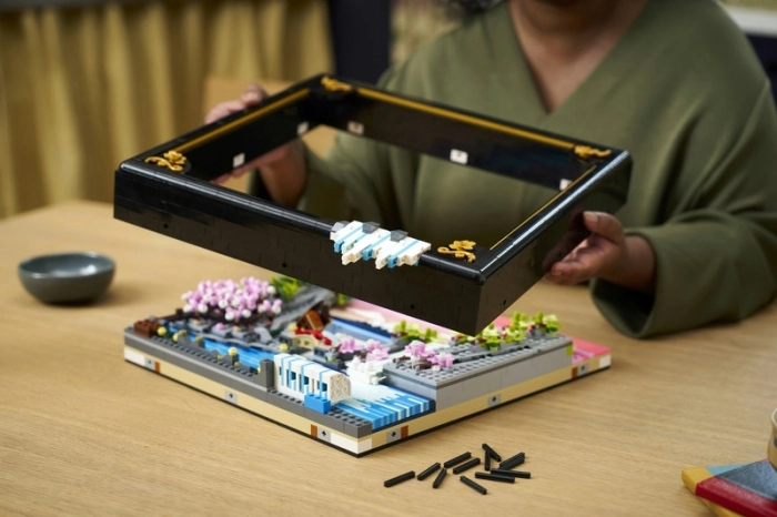 31218 - paesaggio giapponese con ciliegi fioriti