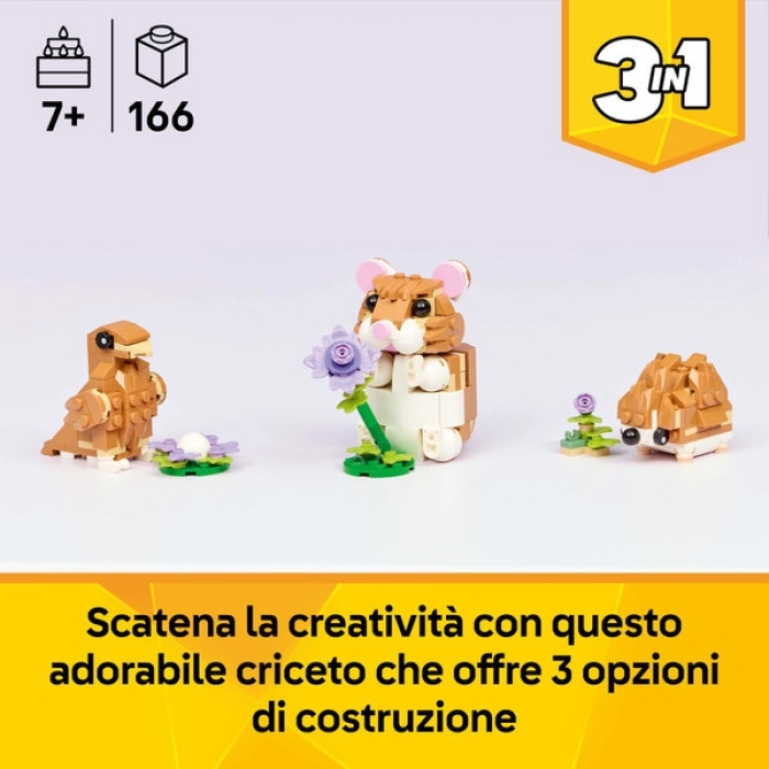 31376 - simpatico criceto con fiore