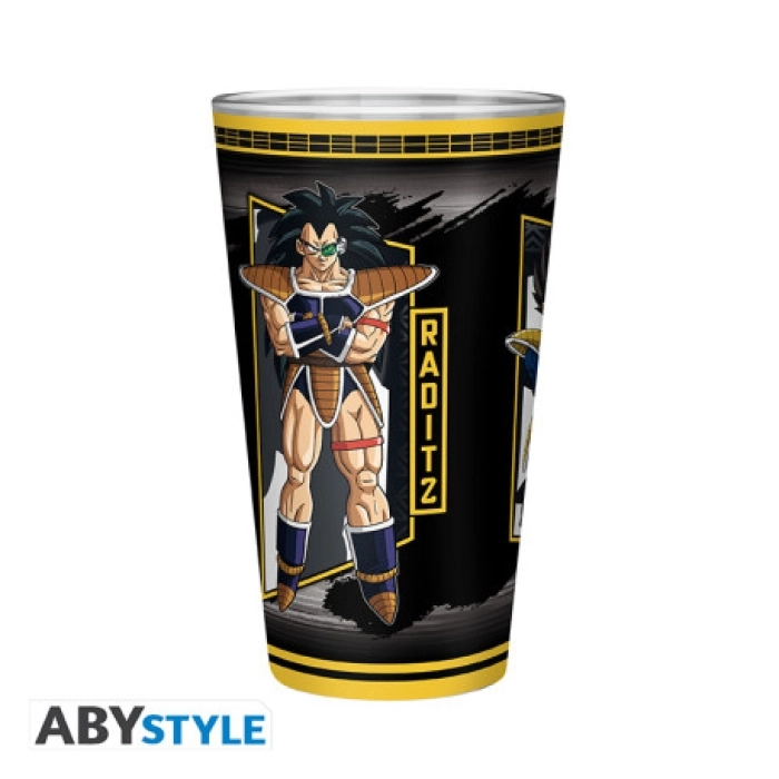 dragon ball - bicchiere large glass 400 ml - saiyans invasion