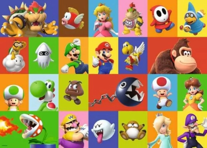 super mario - puzzle gigante 125 pezzi pavimento