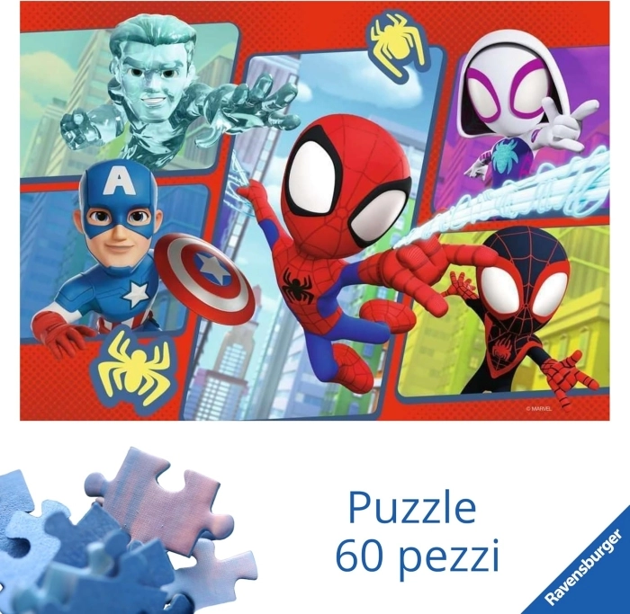spidey - puzzle gigante 60 pezzi pavimento