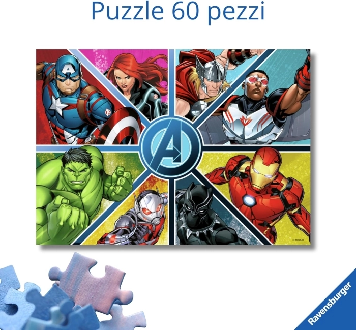 avengers - puzzle gigante 60 pezzi pavimento