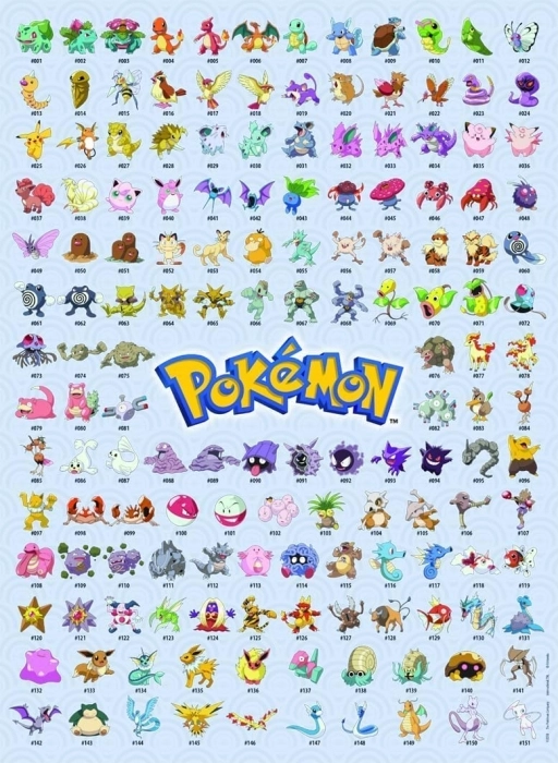 pokemon - puzzle 500 pezzi