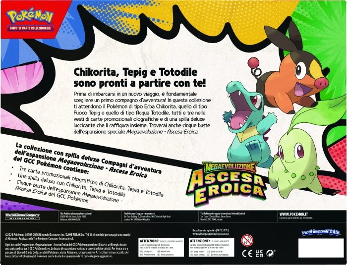 pokemon - megaevoluzione ascesa eroica - collezione con spilla deluxe (ita) - compagni d'avventura