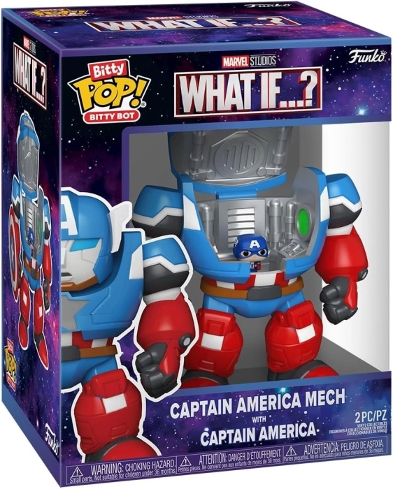 bitty bot - marvel - captain america mech - funko pop!