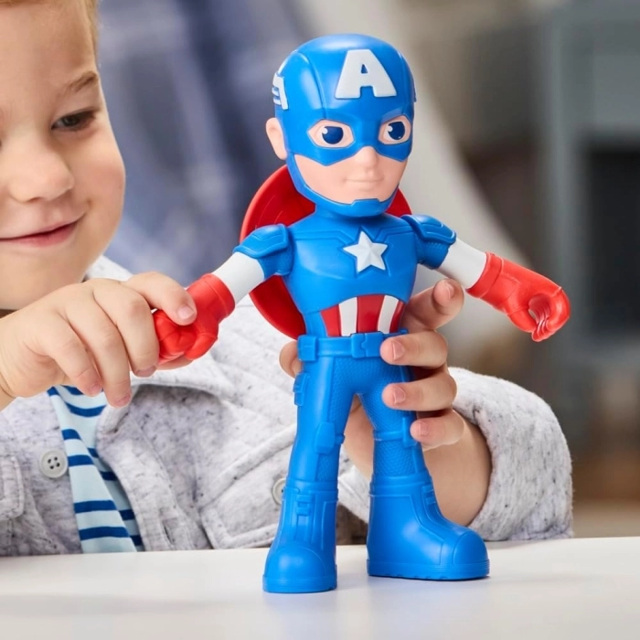 marvel spidey e i suoi fantastici amici - capitan america mega 25cm