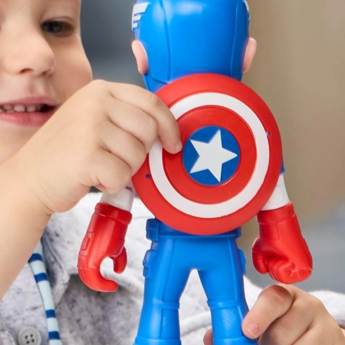marvel spidey e i suoi fantastici amici - capitan america mega 25cm
