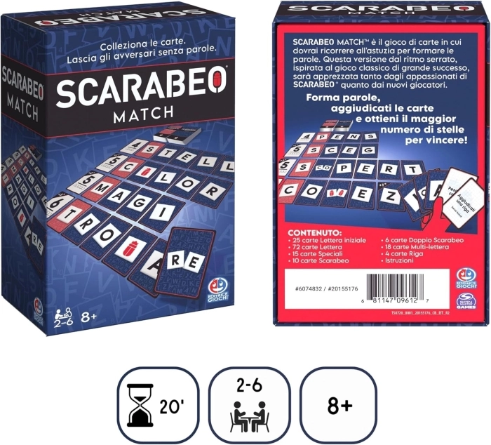 scarabeo match il gioco di carte