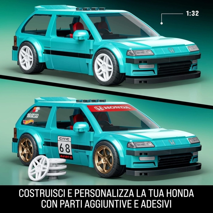 mattel brick shop hw honda civic ef custom '90
