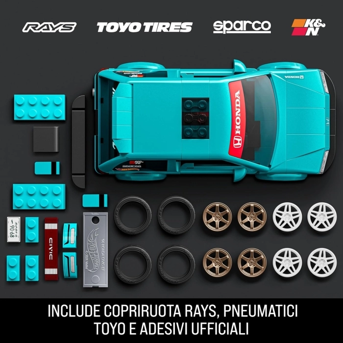 mattel brick shop hw honda civic ef custom '90