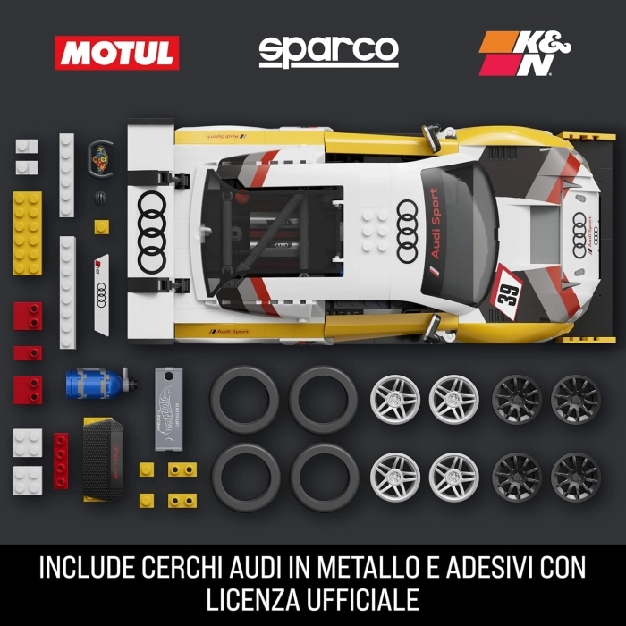 mattel brick shop hot wheels - audi r8 lms