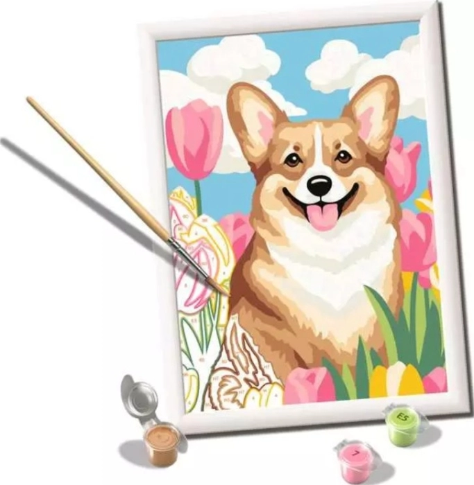 creart - serie d - corgi floreali
