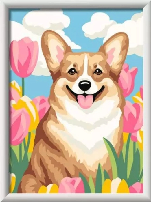 creart - serie d - corgi floreali