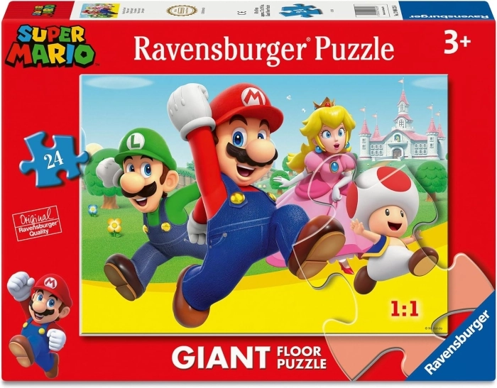 super mario - puzzle gigante 24 pezzi pavimento