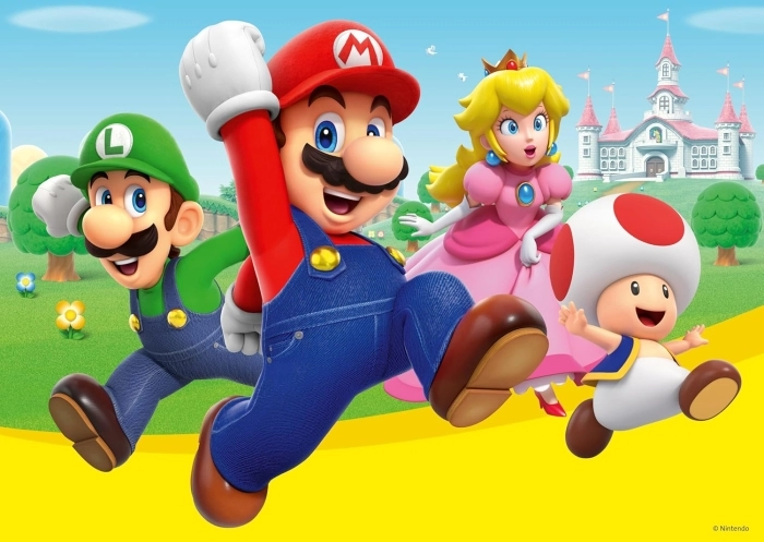 super mario - puzzle gigante 24 pezzi pavimento