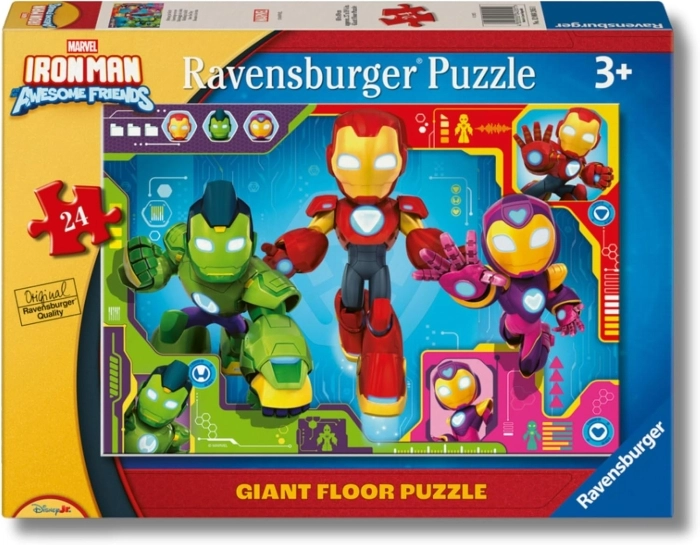 iron man e i suoi amici - puzzle gigante 24 pezzi pavimento