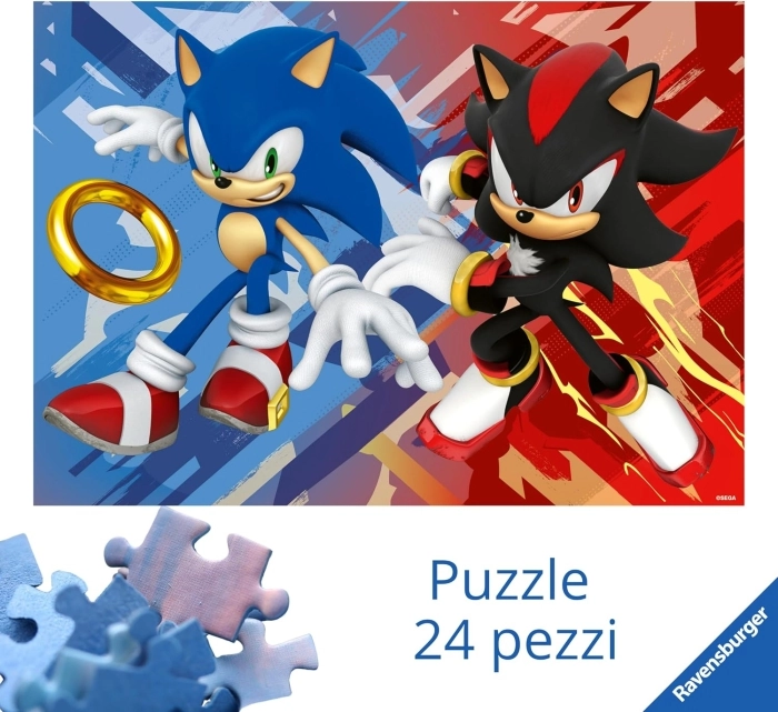 sonic - puzzle gigante 24 pezzi pavimento