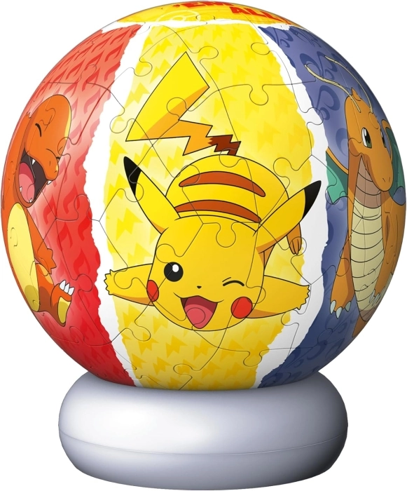 pokemon ball - puzzle 3d con luce