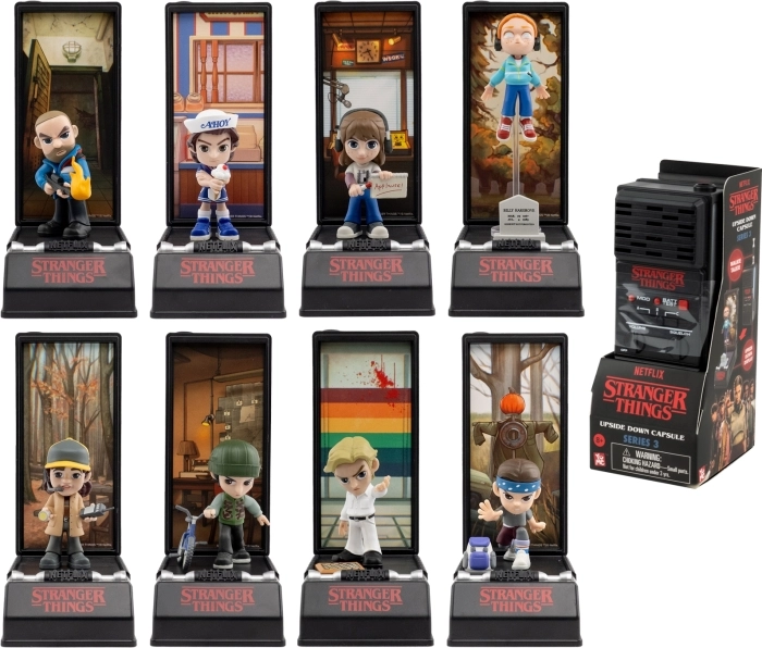stranger things - upside down capsule blind box - 1 personaggio assortito