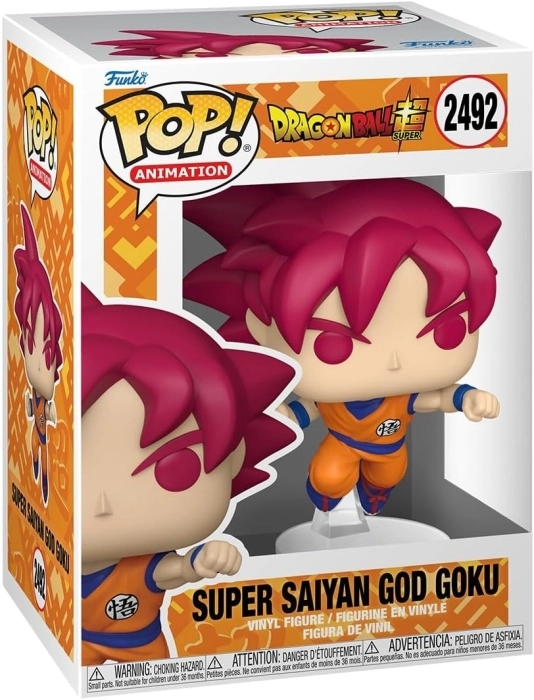 dragon ball super: super sayan god goku 9 cm - funko pop! 2492