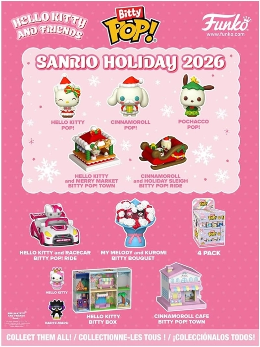 hello kitty & friends - bitty pop calendario dell'avvento 24 giorni