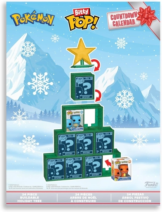 pokemon - bitty pop calendario dell'avvento 24 giorni