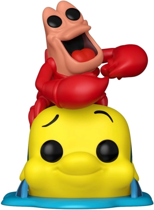 the little mermaid - sebastian & flounder 9 cm - funko pop! 1756