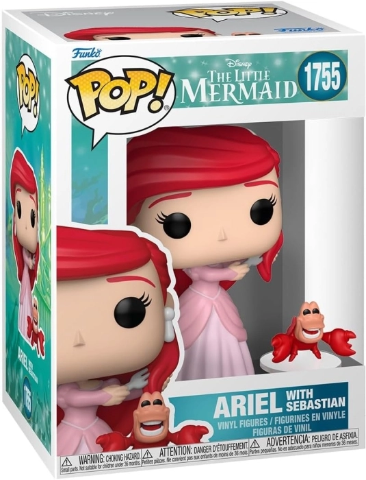 disney the little mermaid - ariel with sebastian 9 cm - funko pop! 1755
