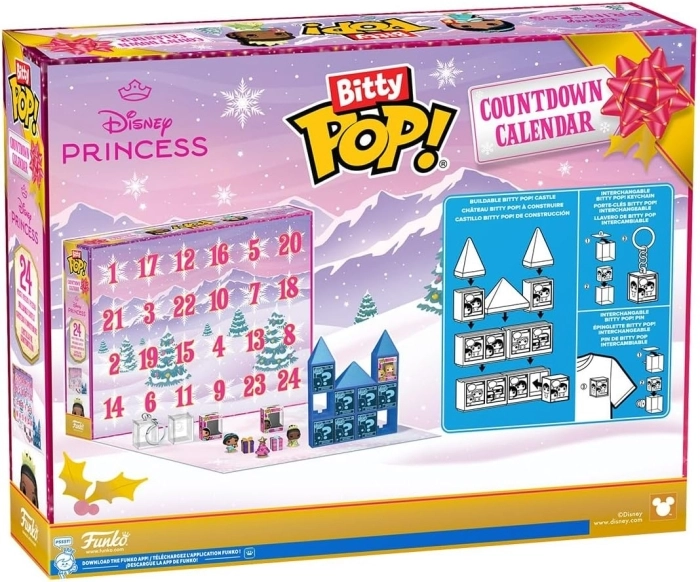 disney princess - bitty pop calendario dell'avvento 24 giorni