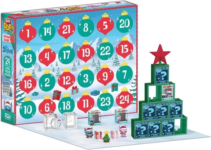 stitch - stitch holiday - bitty pop calendario dell'avvento 24 giorni