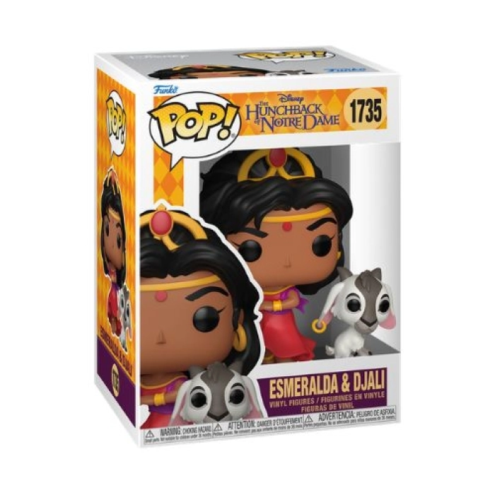 disney: the hunchback of notre dame -  esmeralda & djali 9 cm - funko pop 1735