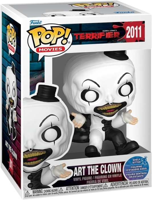 movies: terrifier - art the clown (sit) 9 cm - funko pop 2011