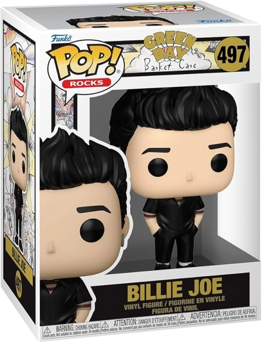 rocks: green day - billie joe (basket case) 9 cm - funko pop 497