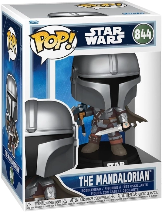 star wars: the mandalorian and grogu - the mandalorian 9 cm - funko pop 844