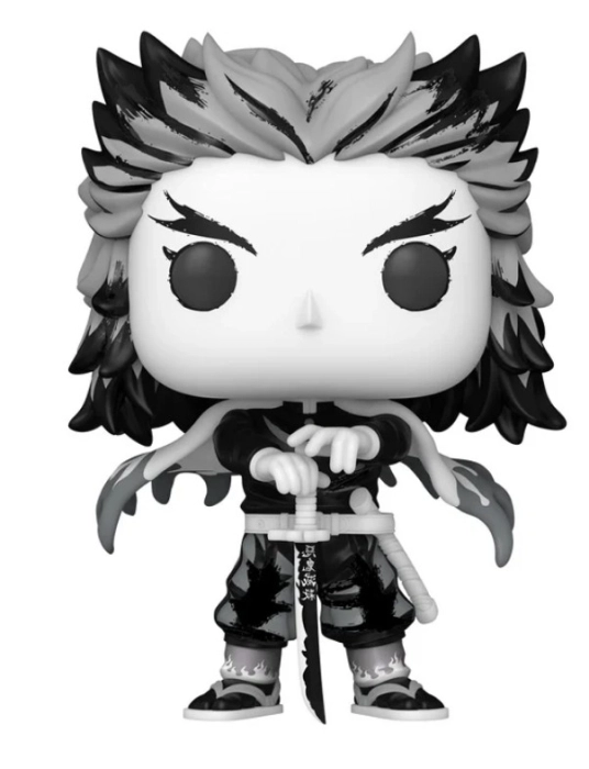 demon slayer - rengoku (black and white) 9cm - funko pop! 2194