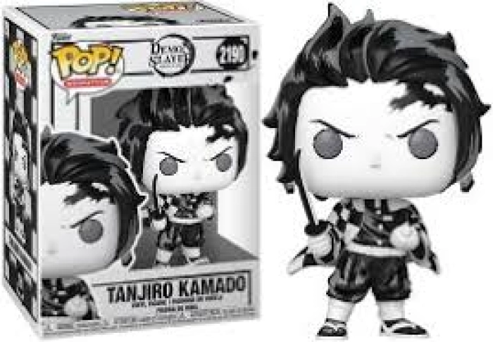 demon slayer - tanjiro (black and white) 9cm - funko pop! 2190