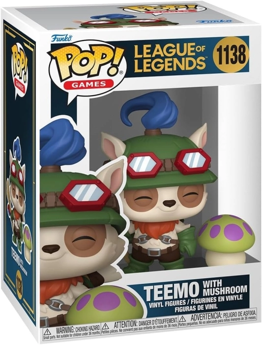 league of legends - teemo with mushroom 9cm - funko pop! 1138