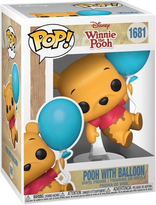 disney winnie the pooh - pooh with balloon 9cm - funko pop! 1681