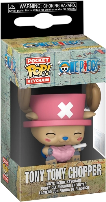 one piece - chopper con cotton candy - funko pop! keychain