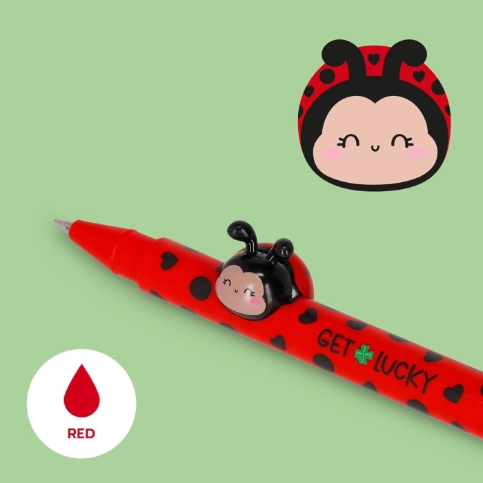 penna gel - lovely friends - ladybug