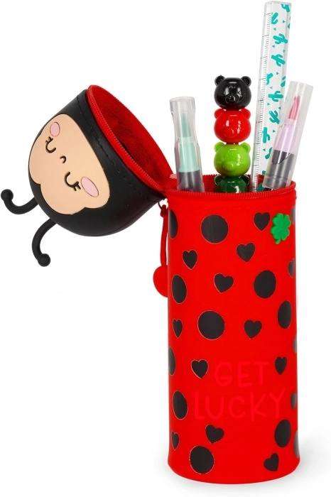 astuccio 2 in 1 in silicone - ladybug